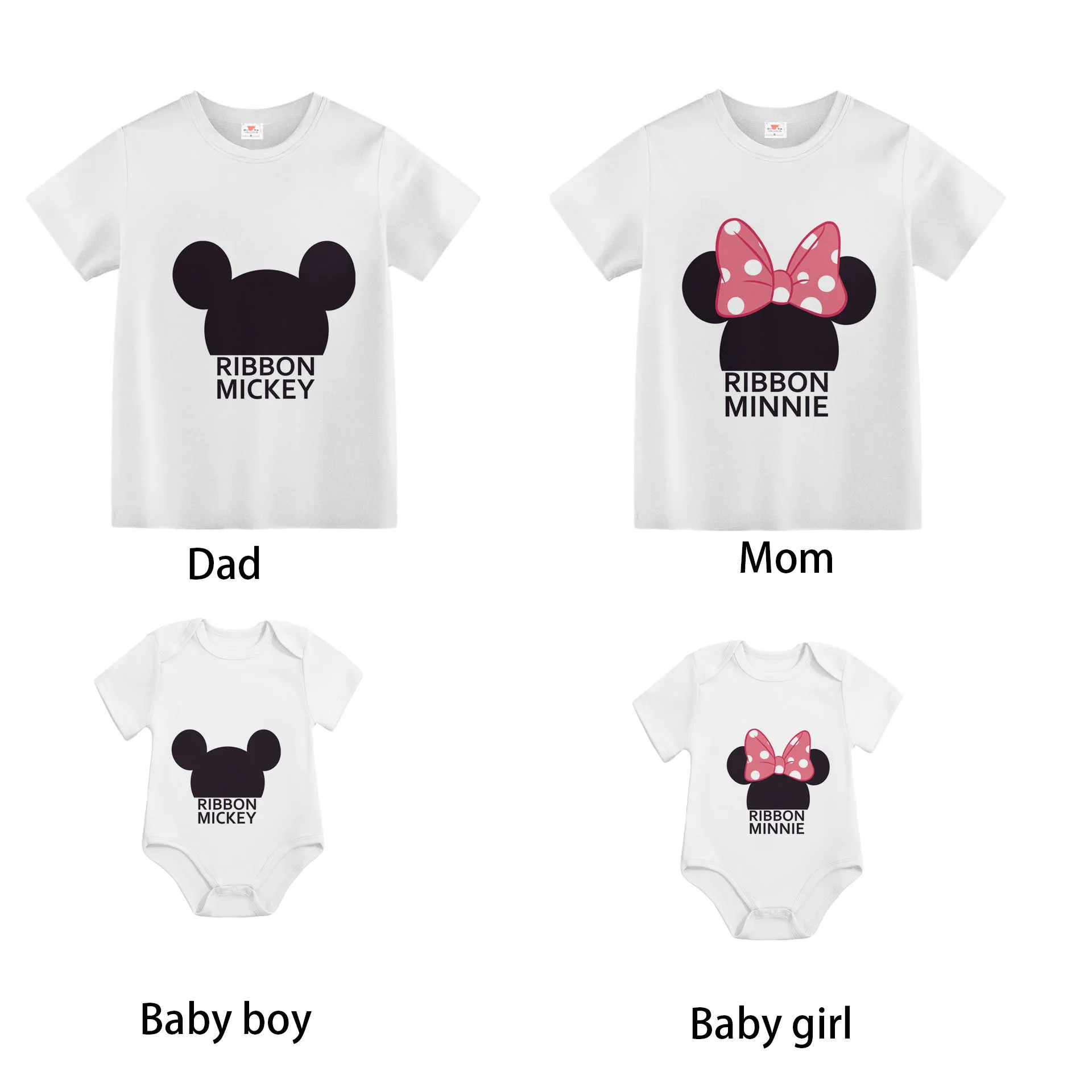 Summer Women T-shirt Disney Printed Female Clothing Short Sleeve White Tops Tees Family Couple Costume Short Sleeve Baby Rompers
Summer Women T-shirt Disney Printed Female Clothing Short Sleeve White Tops Tees Family Couple Costume Short Sleeve Baby Rompers