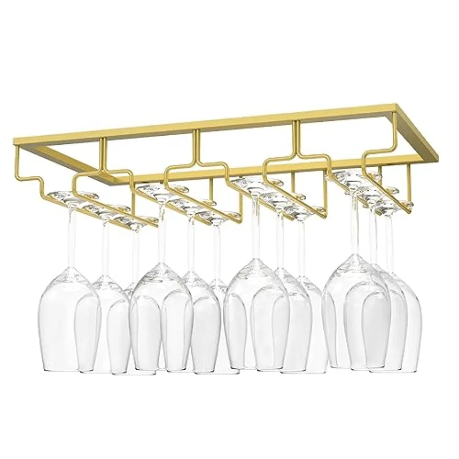 Wine Glass Rack, Wine Glass Holder Storage Hanger Metal Organizer Under Cabinet Stemware Rack for Bar Kitchen Cabinet, en
Wine Glass Rack, Wine Glass Holder Storage Hanger Metal Organizer Under Cabinet Stemware Rack for Bar Kitchen Cabinet, en