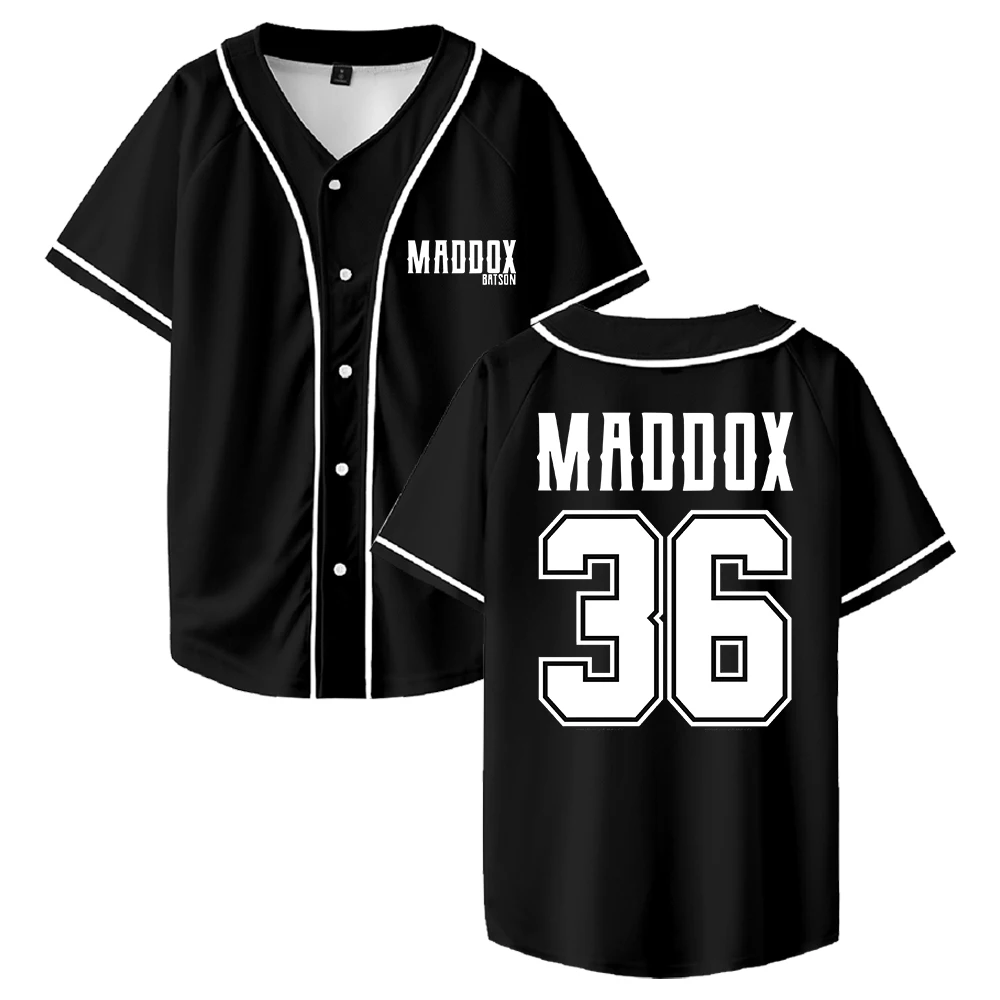 Maddox Batson Road To Indio Tour Maddox 36, бейсбольный трикотаж с логотипом, рубашки на пуговицах с короткими рукавами, женские и мужские уличные топы
Maddox Batson Road To Indio Tour Maddox 36, бейсбольный трикотаж с логотипом, рубашки на пуговицах с короткими рукавами, женские и мужские уличные топы
