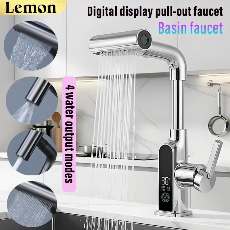 Новый цифровой смеситель-водопад 2026 года с выдвижной лейкой для кухни, смеситель горячей и холодной воды, умный смеситель для ванной комнаты
Новый цифровой смеситель-водопад 2026 года с выдвижной лейкой для кухни, смеситель горячей и холодной воды, умный смеситель для ванной комнаты