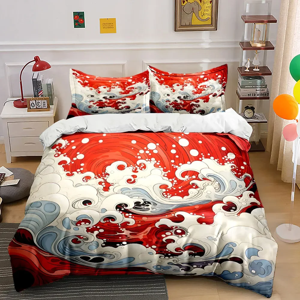 "Wave Art Decorative Set" Soft Comfortable Duvet Cover Bedding Set Included 1*Duvet Cover & 2*Pillowcases, gift
"Wave Art Decorative Set" Soft Comfortable Duvet Cover Bedding Set Included 1*Duvet Cover & 2*Pillowcases, gift