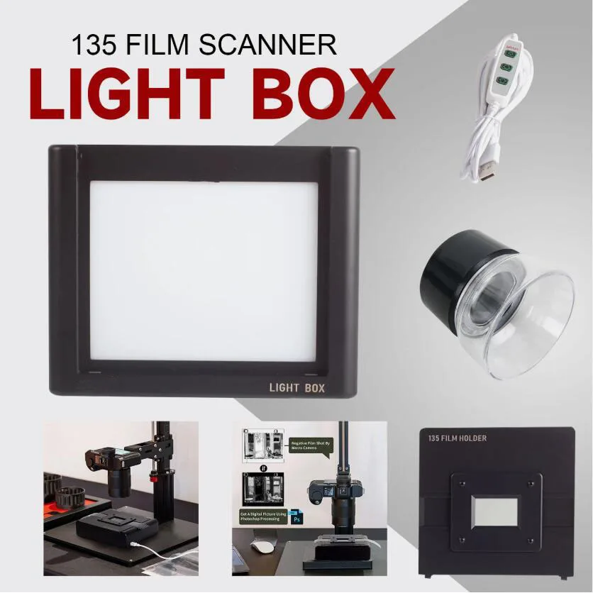 Film Scanner Light Box Film Holder for 135 120 4X5 Slide Negative Viewer+gift
Film Scanner Light Box Film Holder for 135 120 4X5 Slide Negative Viewer+gift