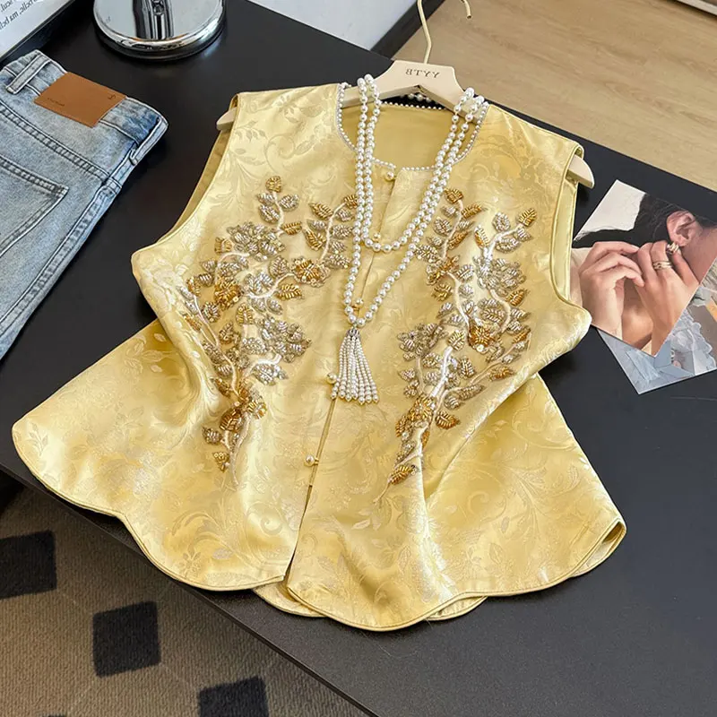 Молодежный китайский жилет с вышивкой, сложным цветочным узором, для весны, осени и зимы, женская верхняя одежда из хлопка, приталенный крой
Молодежный китайский жилет с вышивкой, сложным цветочным узором, для весны, осени и зимы, женская верхняя одежда из хлопка, приталенный крой