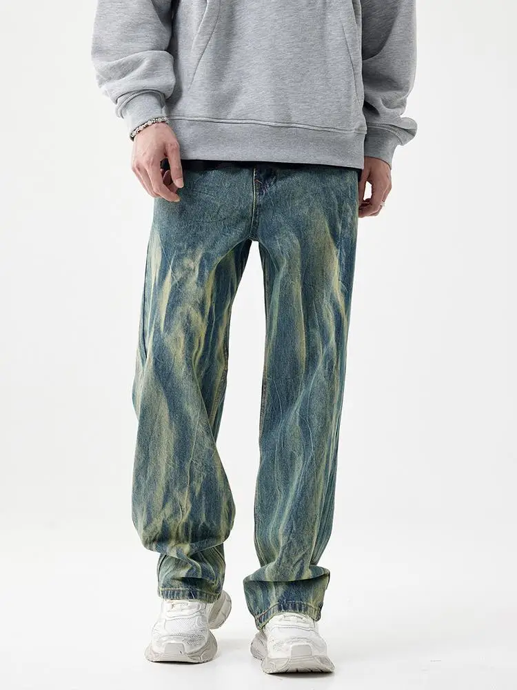 High Street Fashion Tie-Dyed Niche Personality Jeans Men's Loose Straight Drooping Wide-Leg High-Looking Long Pants
High Street Fashion Tie-Dyed Niche Personality Jeans Men's Loose Straight Drooping Wide-Leg High-Looking Long Pants