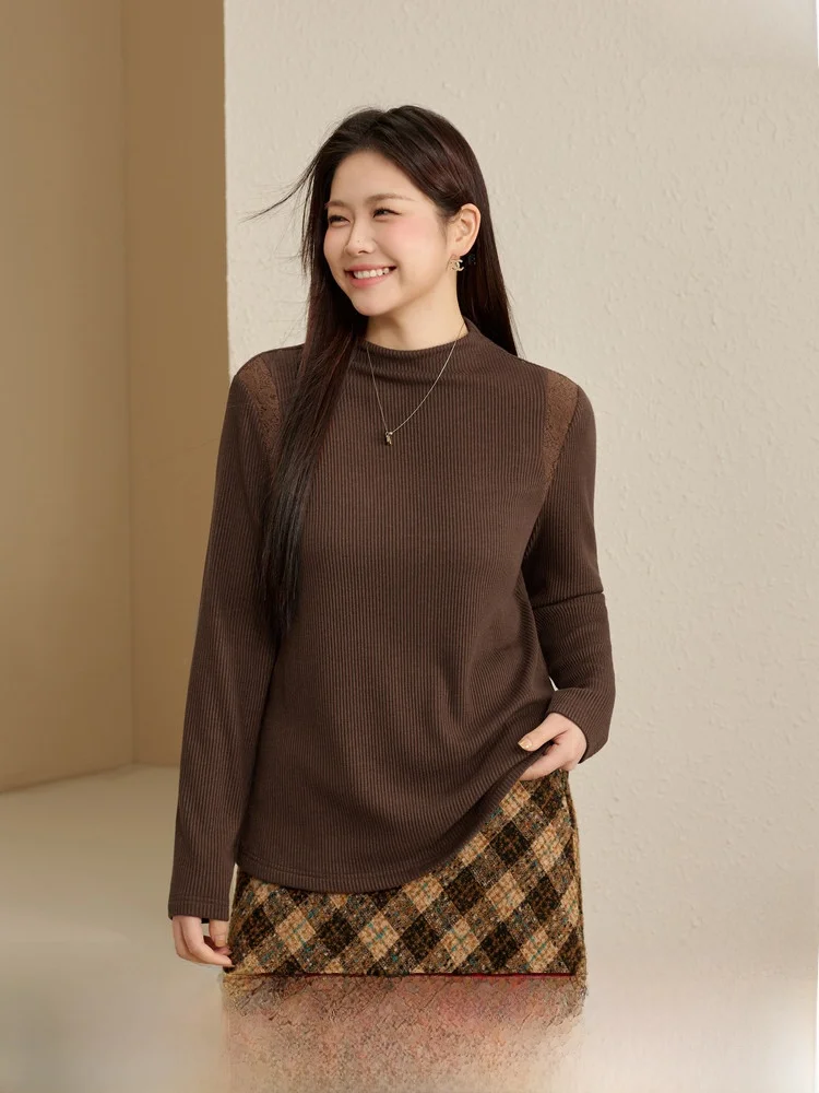 Мягкий вязаный топ с высоким воротником для полных женщин, облегающий, с длинным рукавом, удобный, зимний, модный, для повседневной носки
Мягкий вязаный топ с высоким воротником для полных женщин, облегающий, с длинным рукавом, удобный, зимний, модный, для повседневной носки