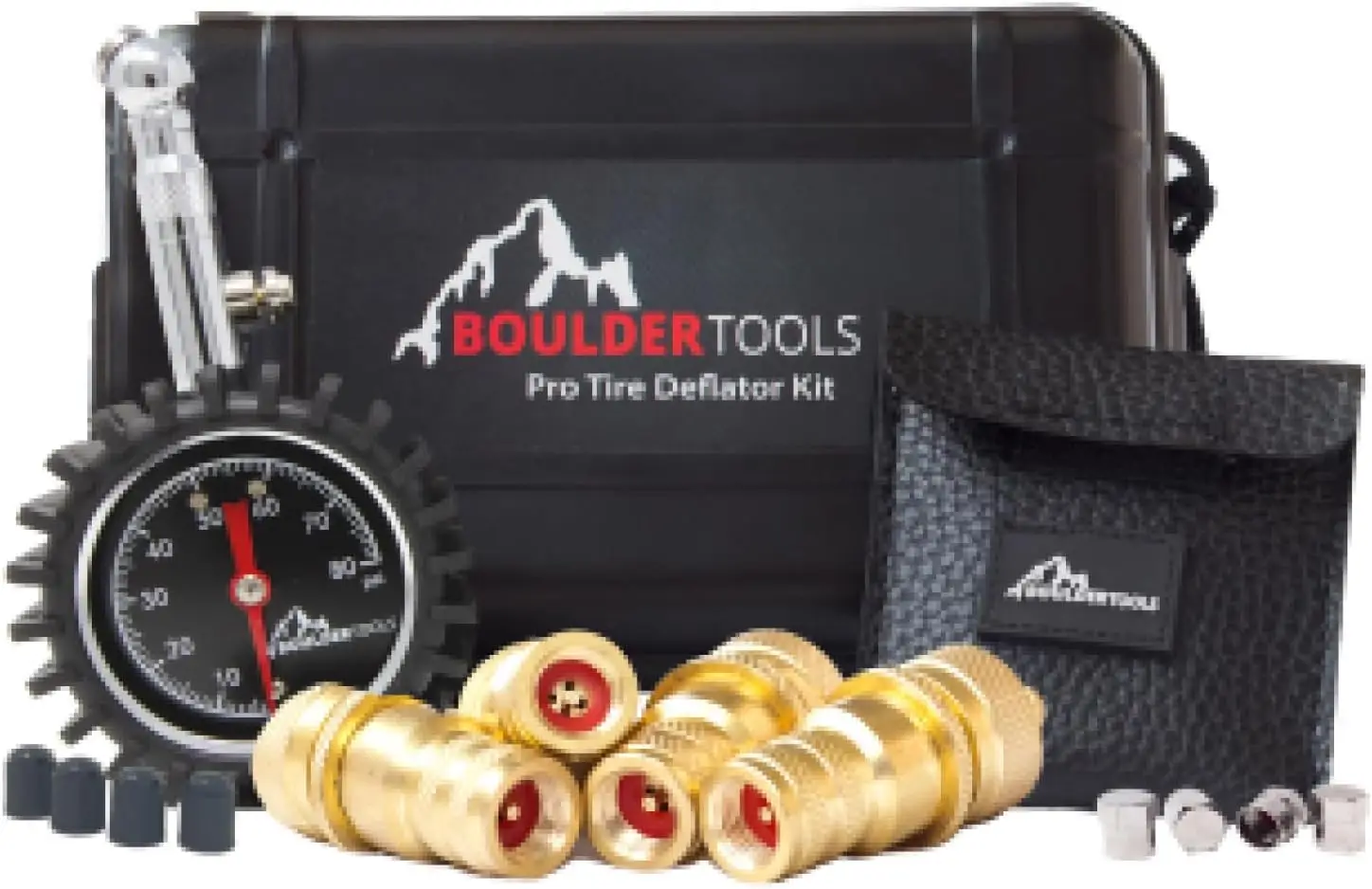 Boulder Tools Tire Deflator - 80 PSI Air Pressure Gauge - Adjustable, Automatic for Cars, Trucks and Motorcycles - Ideal Offroading Accessories
Boulder Tools Tire Deflator - 80 PSI Air Pressure Gauge - Adjustable, Automatic for Cars, Trucks and Motorcycles - Ideal Offroading Accessories
