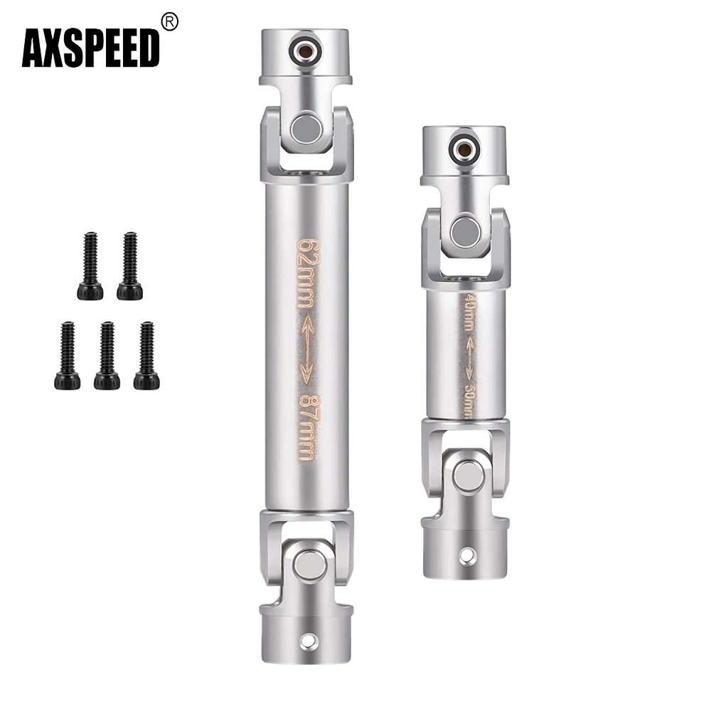 AXSPEED 2Pcs Stainless Steel Drive Shaft Joint Center Transmission Driveshaft For TRX4-M K10 F150 1/18 RC Crawler Car Parts
AXSPEED 2Pcs Stainless Steel Drive Shaft Joint Center Transmission Driveshaft For TRX4-M K10 F150 1/18 RC Crawler Car Parts