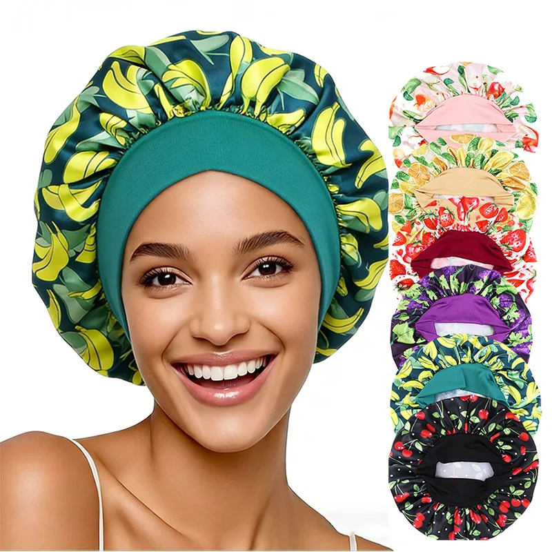 10 Pcs/Lot New Satin Fruit Printing Bonnet Elastic Women Night Shower Cap Adjustable Hair Head Cover Turban Sleeping Night Cap
10 Pcs/Lot New Satin Fruit Printing Bonnet Elastic Women Night Shower Cap Adjustable Hair Head Cover Turban Sleeping Night Cap