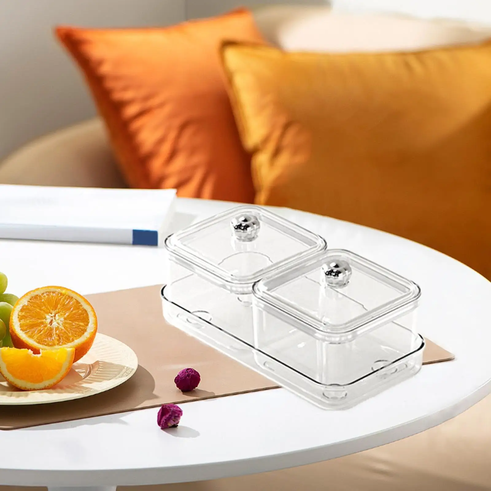 Compartment Dried Fruit Plate Divided Serving Platter with Lid Multipurpose Snack Tray for Entertaining Guests
Compartment Dried Fruit Plate Divided Serving Platter with Lid Multipurpose Snack Tray for Entertaining Guests