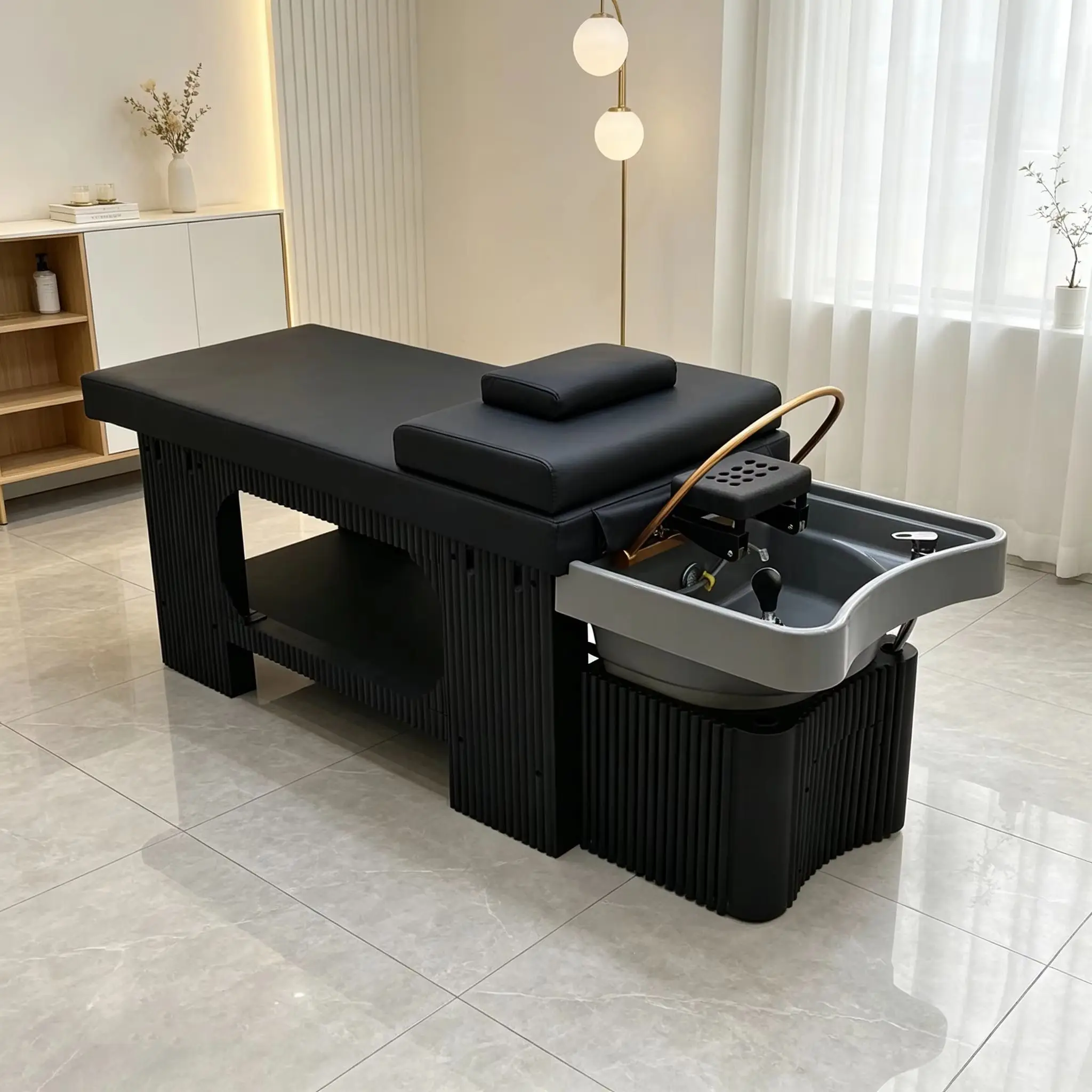 Thai Shampoo Bed, Designed Specifically for Commercial Use in Hair Salons and Beauty Salons, Ceramic Shampoo Basin
Thai Shampoo Bed, Designed Specifically for Commercial Use in Hair Salons and Beauty Salons, Ceramic Shampoo Basin