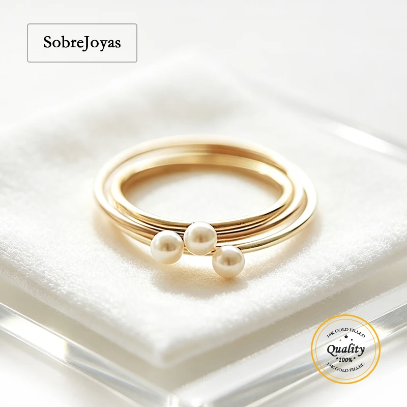 14K Gold Filled 3mm White Pearl Stacking Ring Boho Minimalist Knuckle Ring Gold Jewelry Accessory for Women
14K Gold Filled 3mm White Pearl Stacking Ring Boho Minimalist Knuckle Ring Gold Jewelry Accessory for Women