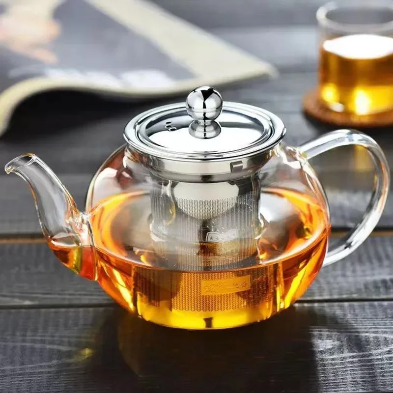 Transparent thickened heat-resistant glass flower teapot stainless steel filter ceramic furnace glass pot
Transparent thickened heat-resistant glass flower teapot stainless steel filter ceramic furnace glass pot