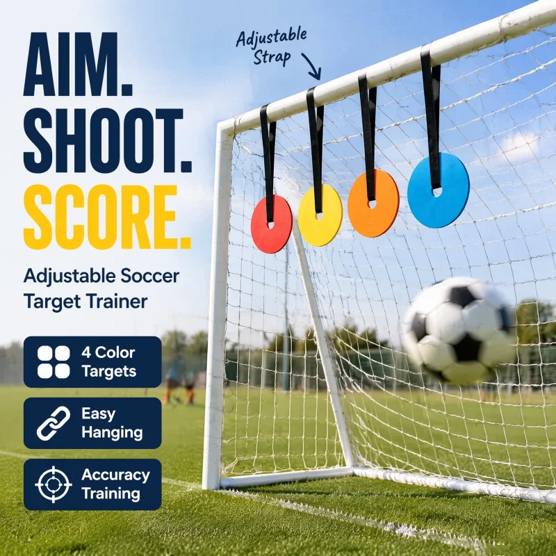Adjustable Hanging Soccer Shooting Target Board Multifunctional Football Training Tool for Teenagers Youth Practice
Adjustable Hanging Soccer Shooting Target Board Multifunctional Football Training Tool for Teenagers Youth Practice