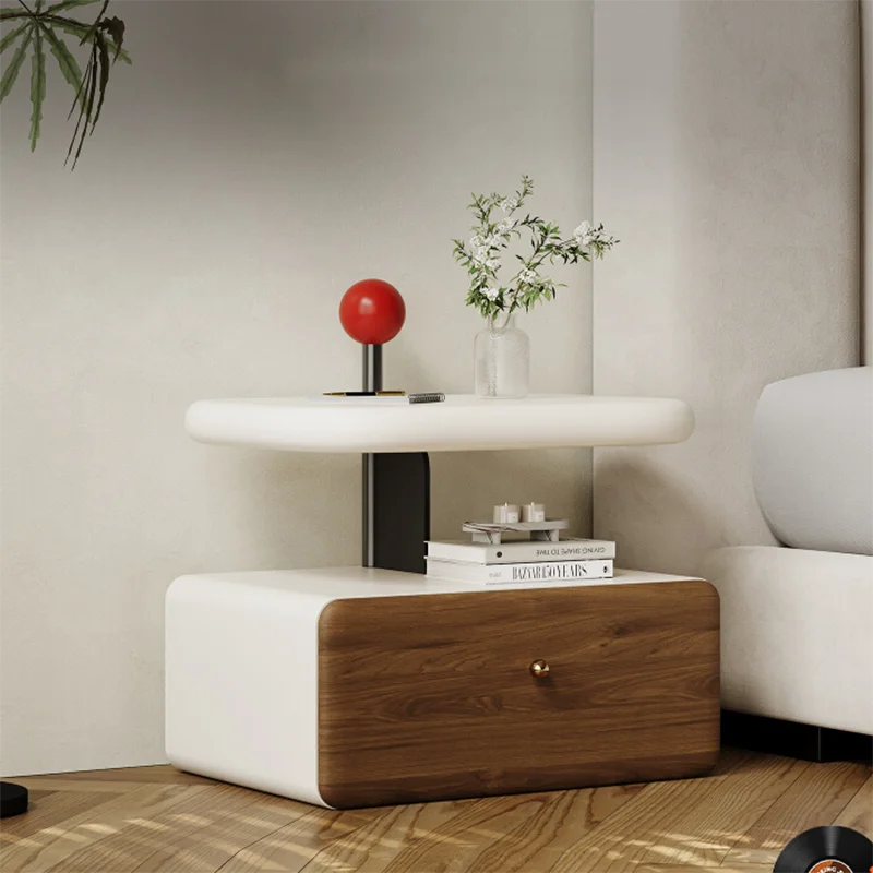Aesthetic Solid Wood Nightstand Small Funny Tray Design Drawers Bedside Tables Modern Cute Walnut Mesa De Noche Home Furniture
Aesthetic Solid Wood Nightstand Small Funny Tray Design Drawers Bedside Tables Modern Cute Walnut Mesa De Noche Home Furniture