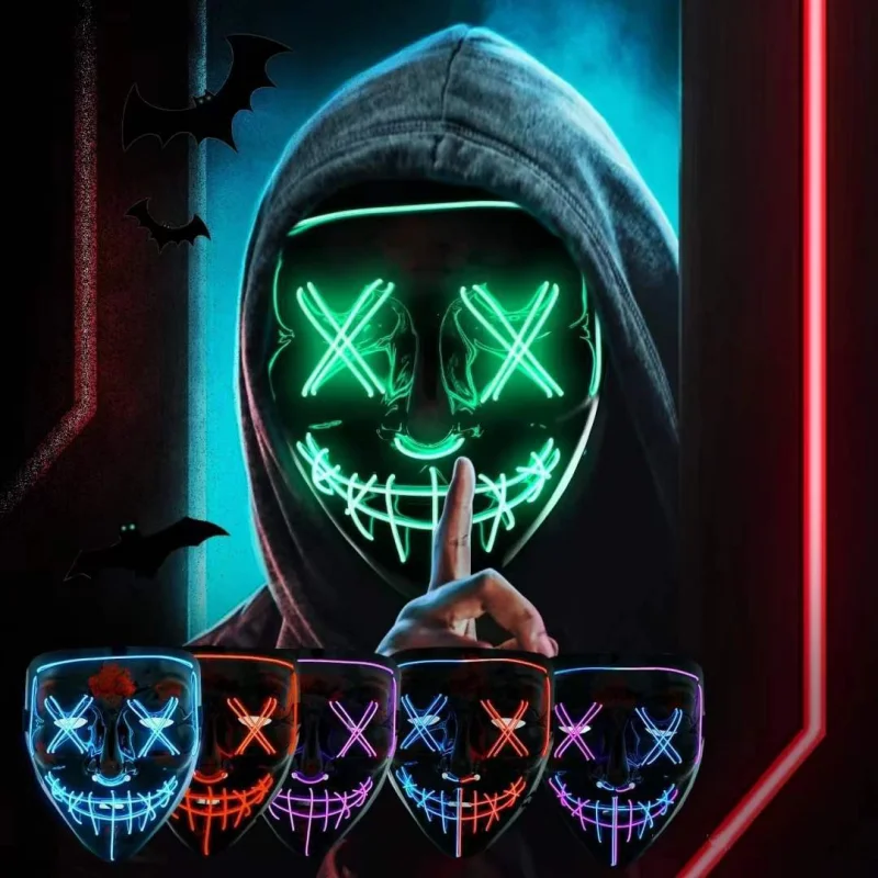 LUSQI Wireless Neon Purge Mask Glow in The Dark Cosplay Horror Mask Halloween Masquerade Party Masks Glowing Funny Dress Up
LUSQI Wireless Neon Purge Mask Glow in The Dark Cosplay Horror Mask Halloween Masquerade Party Masks Glowing Funny Dress Up