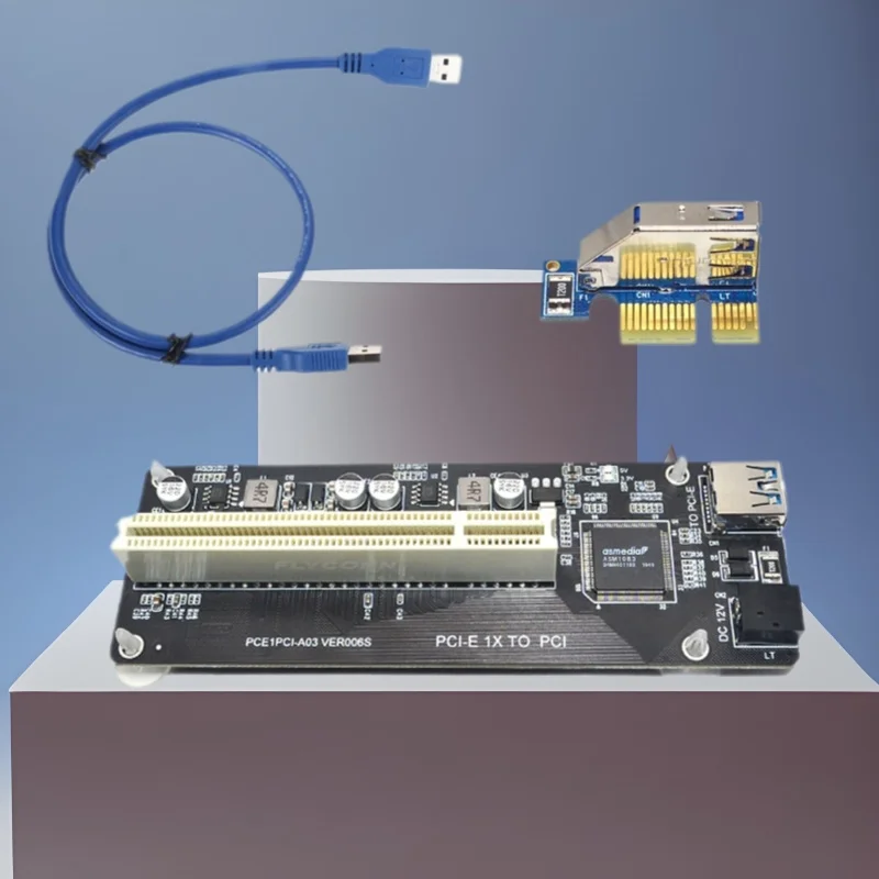 PCIE to PCI Extender Expansion Card Riser PCI Express X1 to PCI Board Converter USB3.0 Cable for PCI Expansion Card ASM1083 Chip
PCIE to PCI Extender Expansion Card Riser PCI Express X1 to PCI Board Converter USB3.0 Cable for PCI Expansion Card ASM1083 Chip