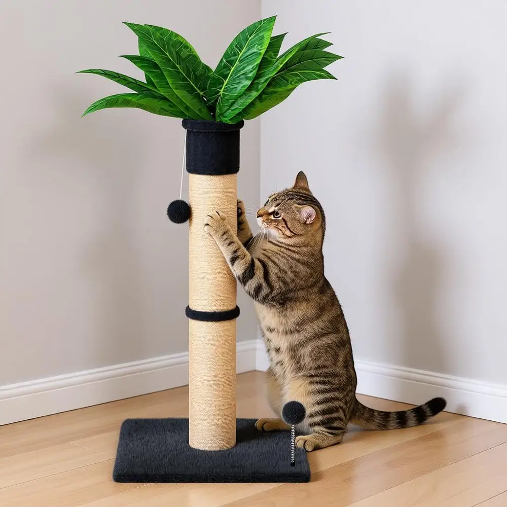 34 Inches Tall Cat Tower Scratcher, Wide Base, 2 Interactive Balls, Sisal & Plush for Any Size Cats (Gray, 4.5in)
34 Inches Tall Cat Tower Scratcher, Wide Base, 2 Interactive Balls, Sisal & Plush for Any Size Cats (Gray, 4.5in)