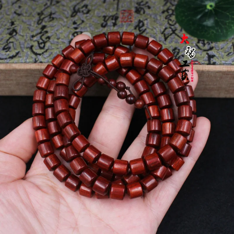 Zambian Blood Sandalwood Barrel Bead Handmade Bracelet, 108 Small Leaf Purple Sandalwood Prayer Beads, Buddhist Beads
Zambian Blood Sandalwood Barrel Bead Handmade Bracelet, 108 Small Leaf Purple Sandalwood Prayer Beads, Buddhist Beads