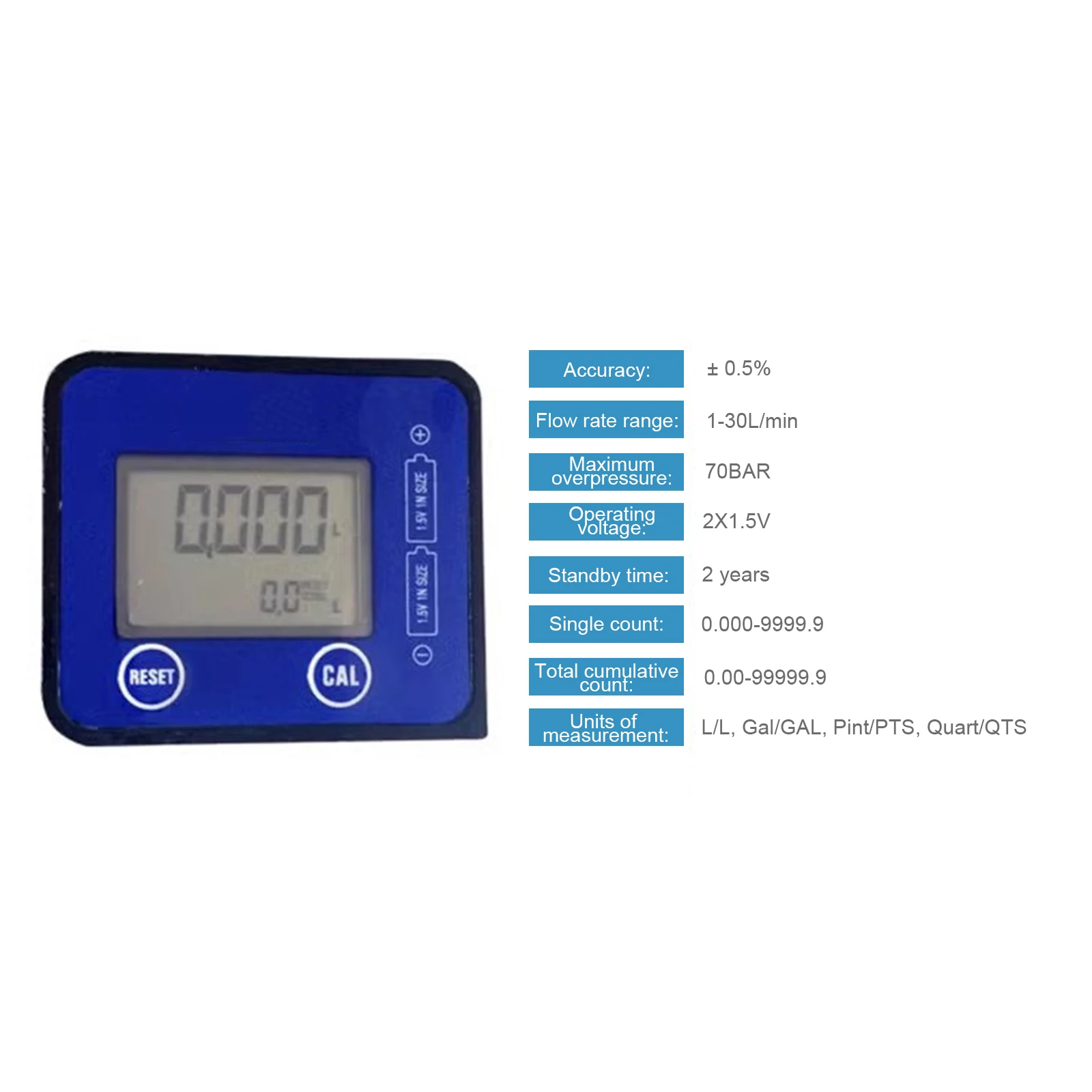 Flowmeter Gauge LCD Display Flow Meter, High Accuracy Fuel Diesel Flow Meter 1/2 Flow Indicator Sensor Counter
Flowmeter Gauge LCD Display Flow Meter, High Accuracy Fuel Diesel Flow Meter 1/2 Flow Indicator Sensor Counter