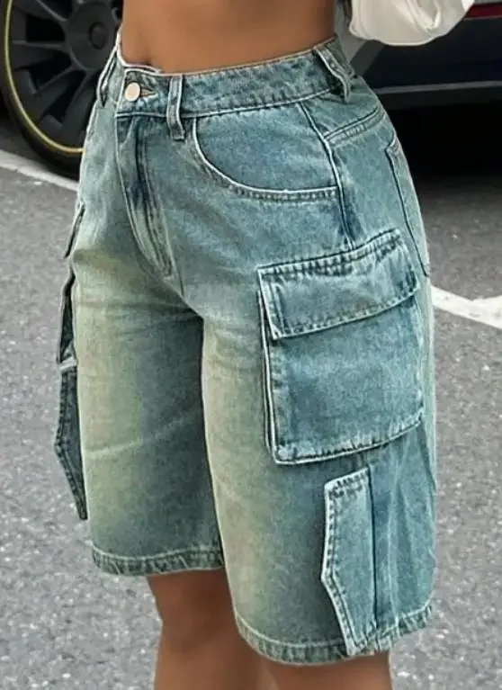 New Loose Shorts with Multiple Pockets Denim Shorts for Women Personalized Street Style Female Fashion Slimming Short Pants
New Loose Shorts with Multiple Pockets Denim Shorts for Women Personalized Street Style Female Fashion Slimming Short Pants