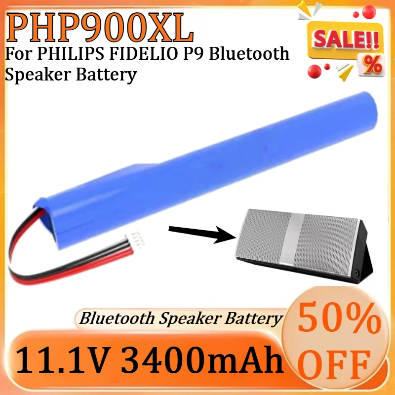 11.1V 3.4AH 3400mAh Large Capacity for PHILIPS FIDELIO P9 Bluetooth Speaker Battery PHP900XL Rechargeable Lithium Battery
11.1V 3.4AH 3400mAh Large Capacity for PHILIPS FIDELIO P9 Bluetooth Speaker Battery PHP900XL Rechargeable Lithium Battery
