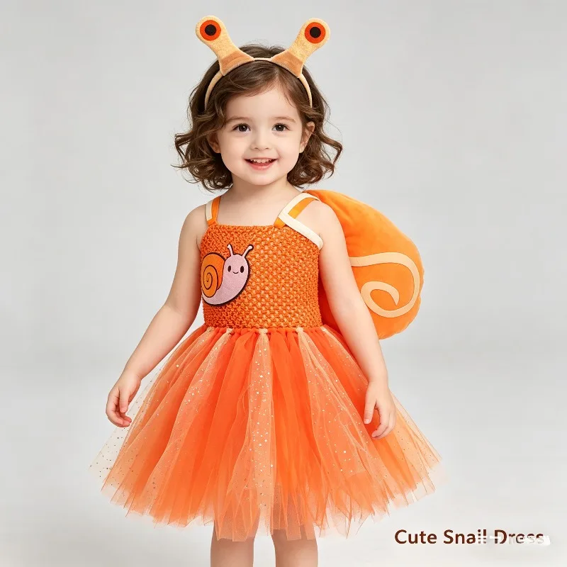 Cute Snail Animal Cosplay Tutu Dress Set, Halloween Stage Performance Costume with Hair Clip, Comfortable Fancy Dress Outfit
Cute Snail Animal Cosplay Tutu Dress Set, Halloween Stage Performance Costume with Hair Clip, Comfortable Fancy Dress Outfit