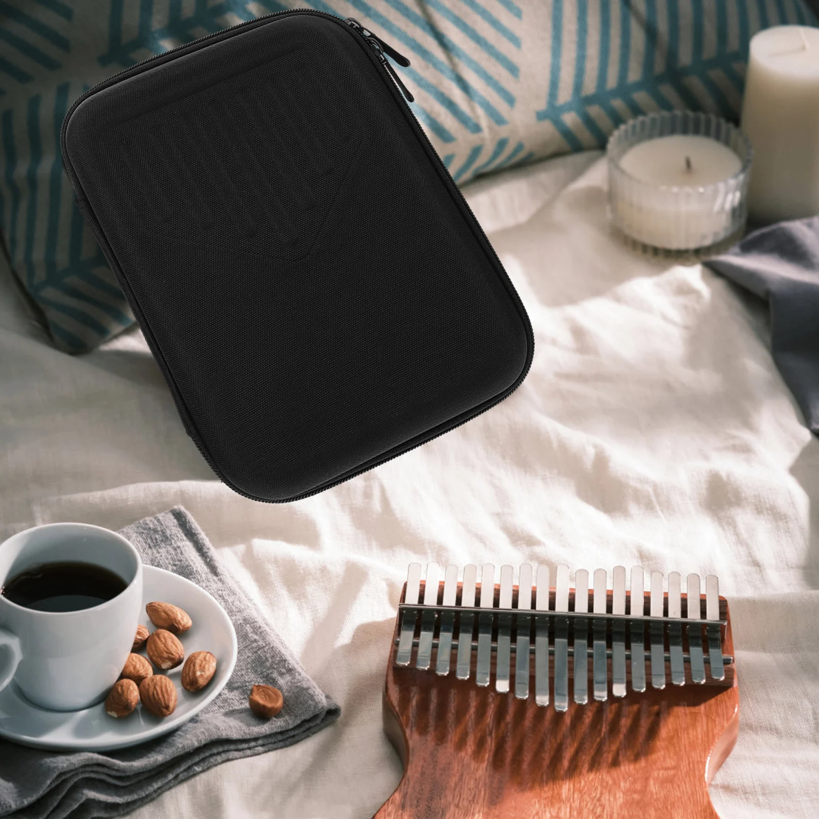 EVA Kalimba Case Lightweight Compact Black Thumb Piano Bag Stain Resistant Mesh Layer Elastic Belt Travel Accessories Storage
EVA Kalimba Case Lightweight Compact Black Thumb Piano Bag Stain Resistant Mesh Layer Elastic Belt Travel Accessories Storage