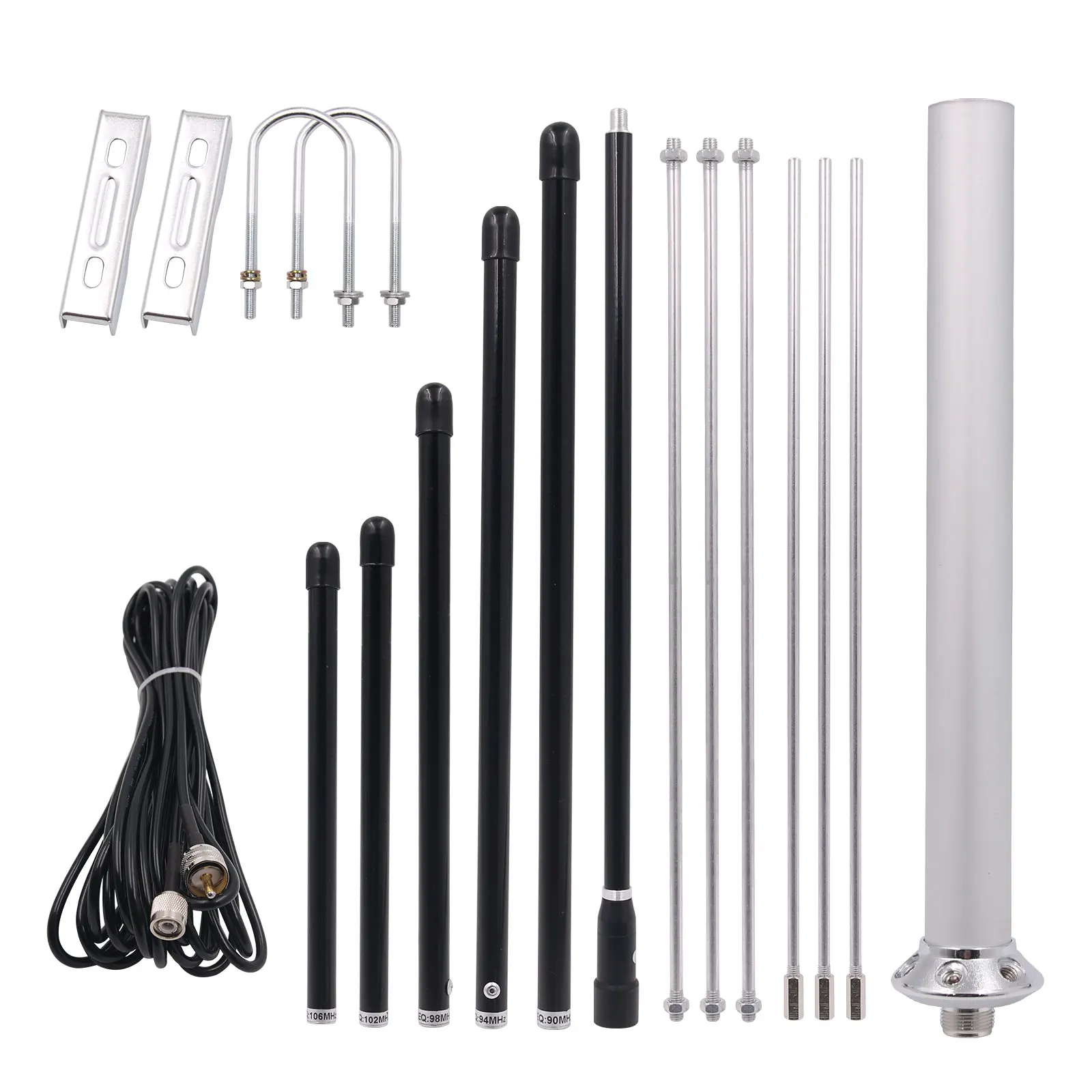 CZE-GP2 1/4 FM Transmitter Antenna Kit Outdoor Antenna Aluminum Alloy 87-108MHz Five Center Frequency with 8M Feeder
CZE-GP2 1/4 FM Transmitter Antenna Kit Outdoor Antenna Aluminum Alloy 87-108MHz Five Center Frequency with 8M Feeder