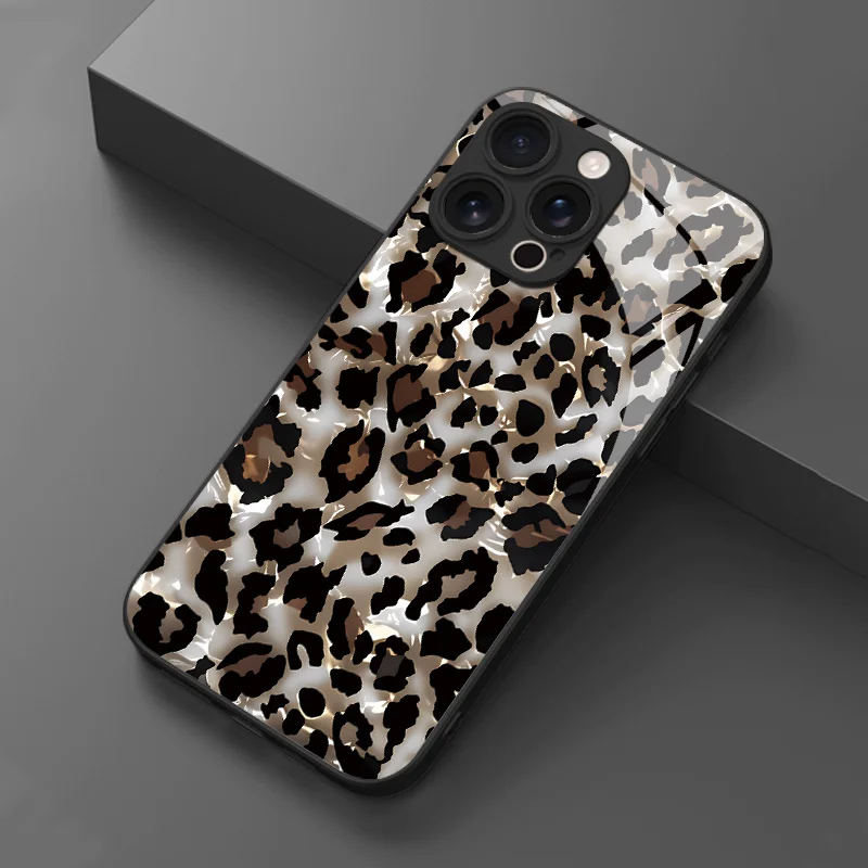 Leopard Print Abstract Art Pattern Tempered Glass Phone Case for Iphone 17/16/15/14/13/12Pro/11 back cover
Leopard Print Abstract Art Pattern Tempered Glass Phone Case for Iphone 17/16/15/14/13/12Pro/11 back cover