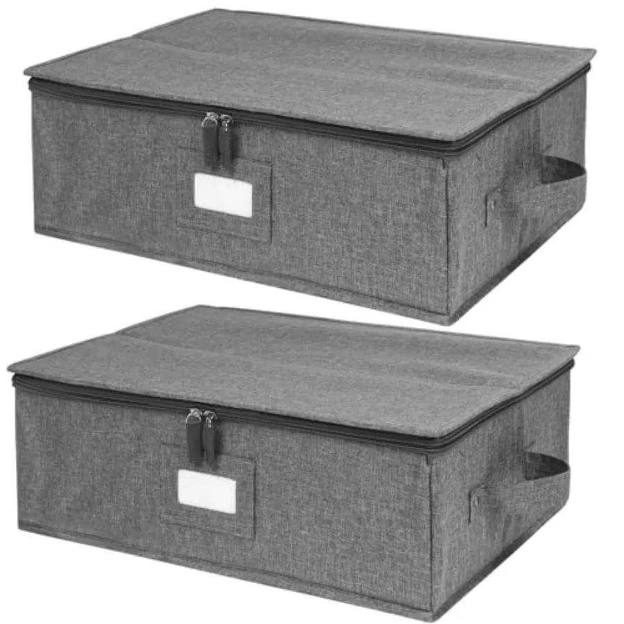 China Storage Containers Hard Shell, Platter Storage Case 17" x 13" x 6", 5 Felt Dividers Included, Structured Top and Stackabl
China Storage Containers Hard Shell, Platter Storage Case 17" x 13" x 6", 5 Felt Dividers Included, Structured Top and Stackabl