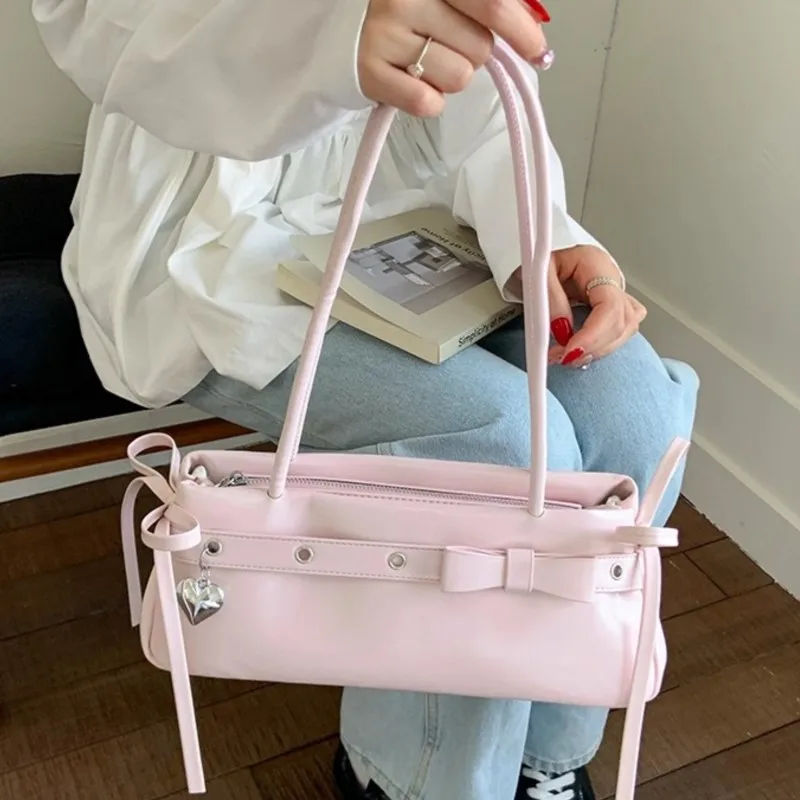 JIAERDI Sweet Cute Bow Handbag Women Leather Large Capacity Underarm Bag Ladies Hot Girl Fashion Trendy High End Shoulder Bags
JIAERDI Sweet Cute Bow Handbag Women Leather Large Capacity Underarm Bag Ladies Hot Girl Fashion Trendy High End Shoulder Bags