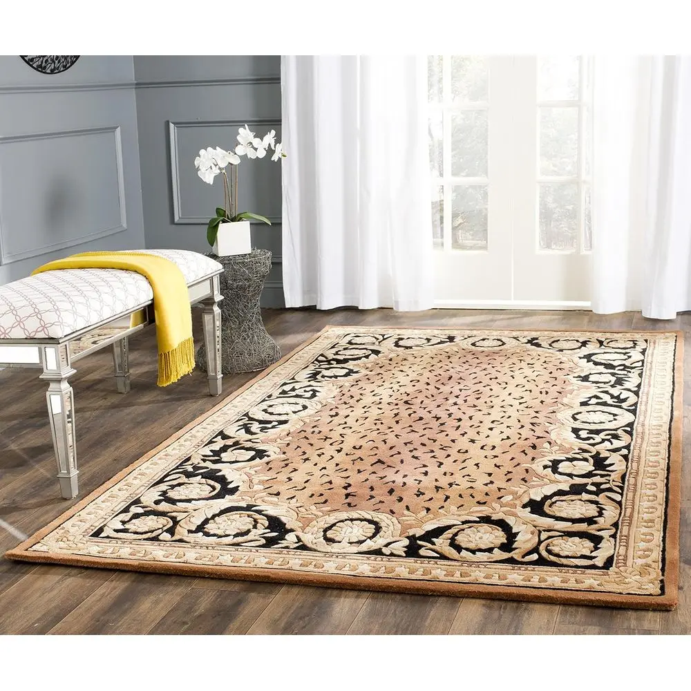 6' x 9' Handcrafted Wool Area Rug in Black & Gold, Suitable for Living Room and Bedroom, Ideal for High Traffic Spaces
6' x 9' Handcrafted Wool Area Rug in Black & Gold, Suitable for Living Room and Bedroom, Ideal for High Traffic Spaces