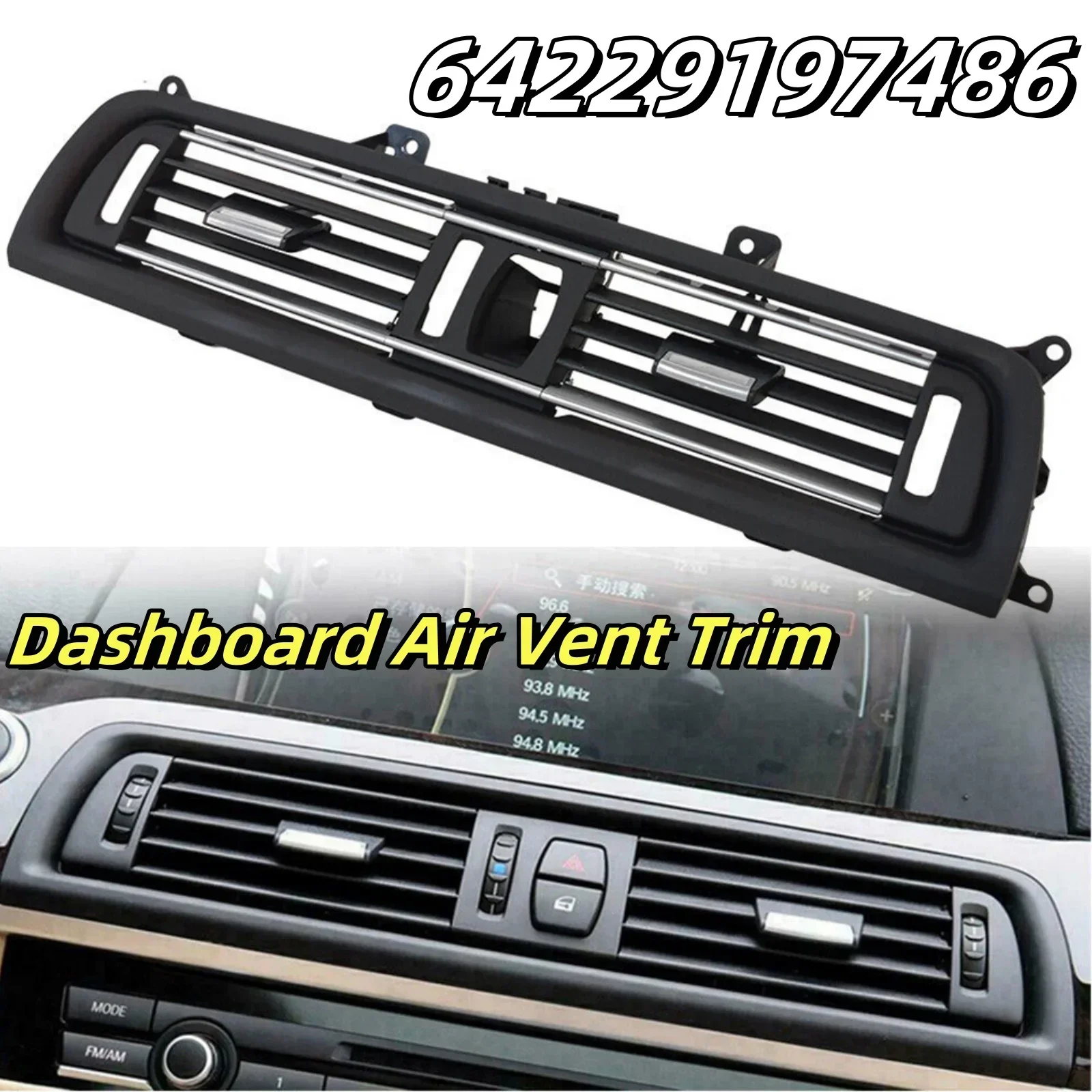 Автомобильное вентиляционное отверстие для BMW 6-Series F12 M6 M6 для купе на приборной панели, накладка вентиляционного отверстия 64229197486 Центральное контрастное вентиляционное отверстие на приборной панели 
Автомобильное вентиляционное отверстие для BMW 6-Series F12 M6 M6 для купе на приборной панели, накладка вентиляционного отверстия 64229197486 Центральное контрастное вентиляционное отверстие на приборной панели