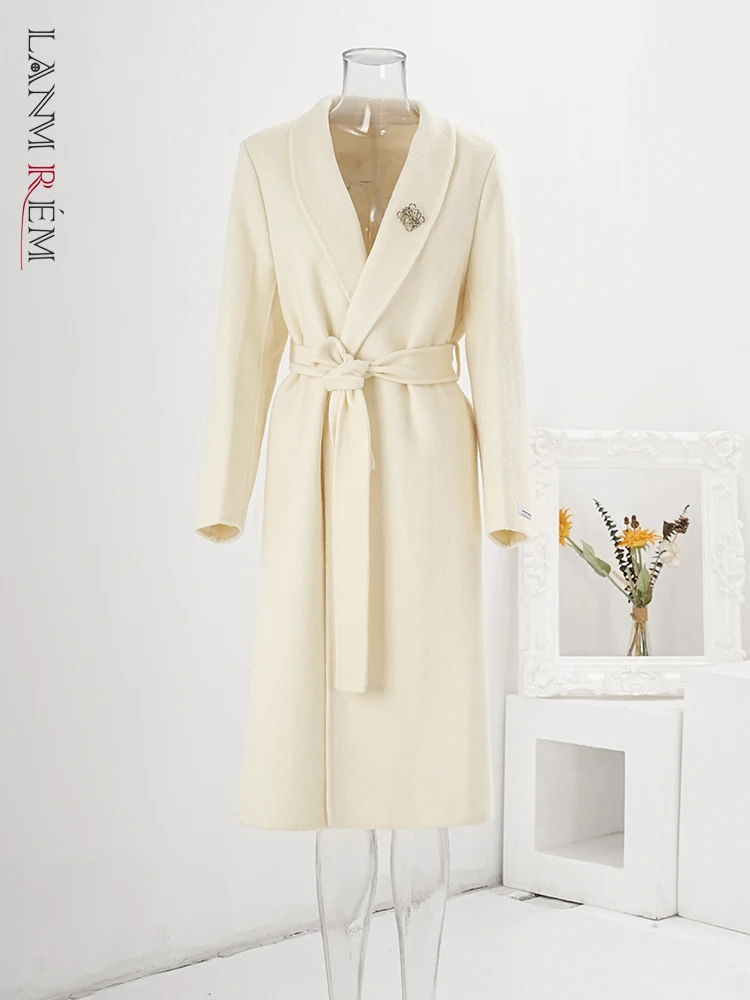 LANMREM Autumn And Winter Wool Long Coat Women Fashion Full Sleeves Belt Gathered Waist Solid Color Female Clothing CPG2166
LANMREM Autumn And Winter Wool Long Coat Women Fashion Full Sleeves Belt Gathered Waist Solid Color Female Clothing CPG2166