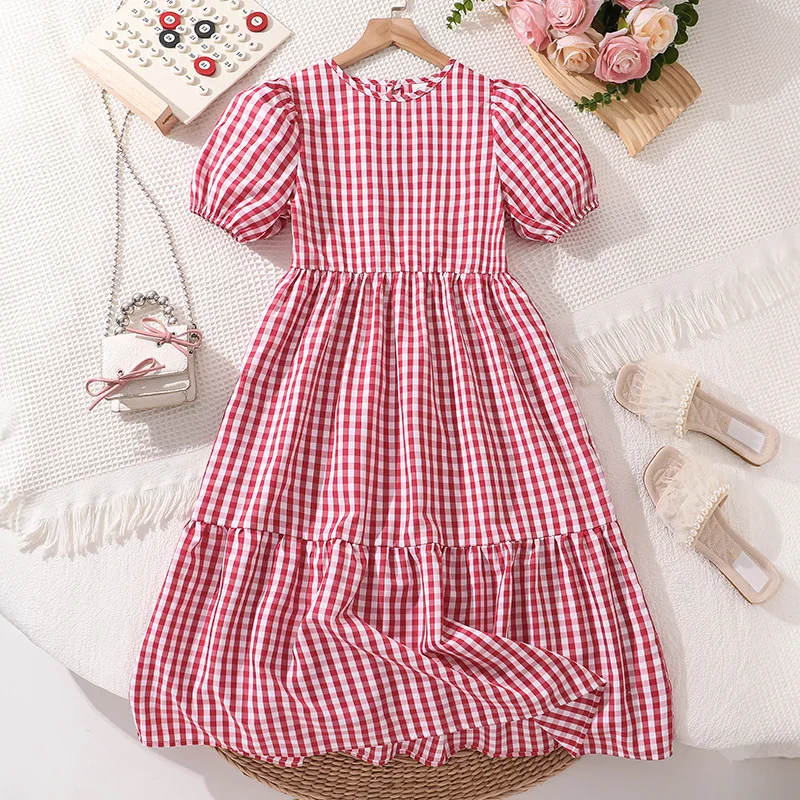 2025 New Arrival Girls Short Puff Sleeve Plaid Red Loose Cute Holiday Night Party Princess Dress Custume 8-12T
2025 New Arrival Girls Short Puff Sleeve Plaid Red Loose Cute Holiday Night Party Princess Dress Custume 8-12T