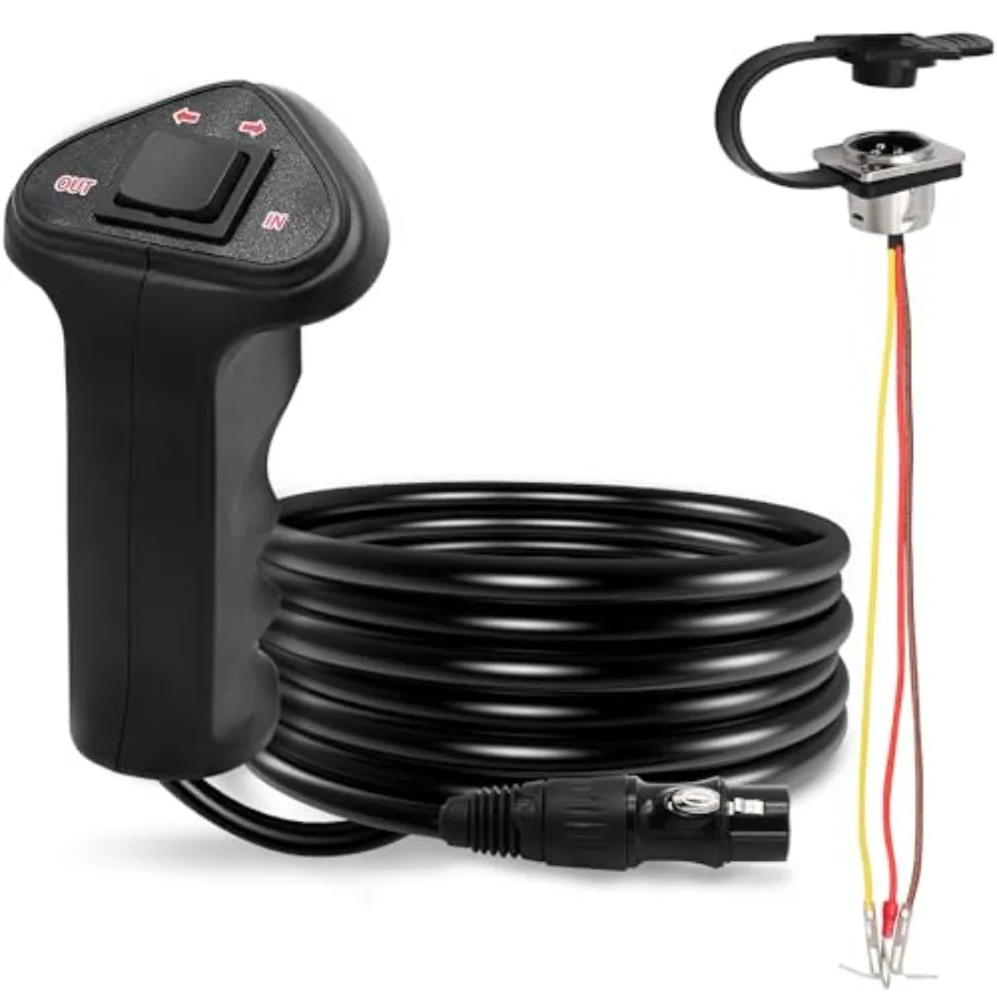 Winch Hand Remote Controller with Control Socket Assembly for ATV UTV 12000LB Winch Black Durable Rubberized Grip Waterproof De
Winch Hand Remote Controller with Control Socket Assembly for ATV UTV 12000LB Winch Black Durable Rubberized Grip Waterproof De