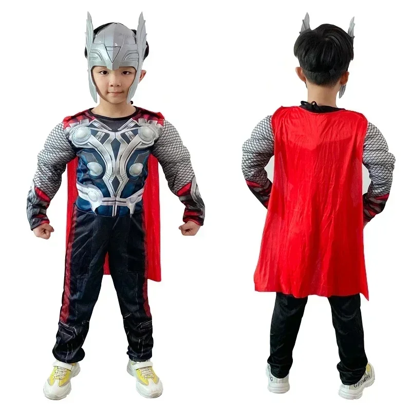 Nouveau Thor Cosplay Costume musculaire combinaison masque marteau Halloween carnaval vêtements pour enfants
Nouveau Thor Cosplay Costume musculaire combinaison masque marteau Halloween carnaval vêtements pour enfants