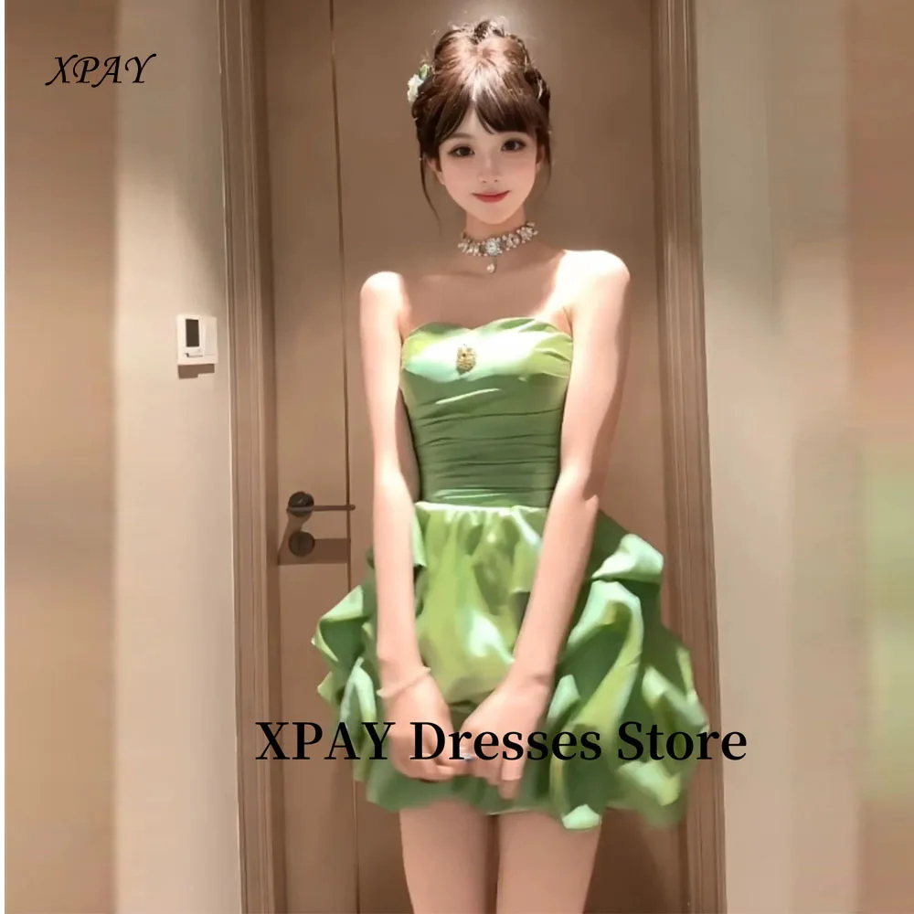 XPAY Cute Lovely Green Mini Short Prom Party Dresses Strapless Taffeta Shiny Birthday Dress Formal Event Photo shoot Customized
XPAY Cute Lovely Green Mini Short Prom Party Dresses Strapless Taffeta Shiny Birthday Dress Formal Event Photo shoot Customized