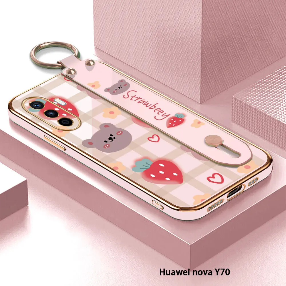(With Wristband) For Huawei Nova Y70 Plus Nova 9 SE Strawberry Back Cover Luxury Plating TPU Phone Case
(With Wristband) For Huawei Nova Y70 Plus Nova 9 SE Strawberry Back Cover Luxury Plating TPU Phone Case