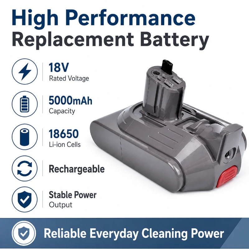 5000mAh Suitable for Dyson V10 18V Vacuum Cleaner Battery V10mini SV10 Lightweight Version Rechargeable Battery
5000mAh Suitable for Dyson V10 18V Vacuum Cleaner Battery V10mini SV10 Lightweight Version Rechargeable Battery