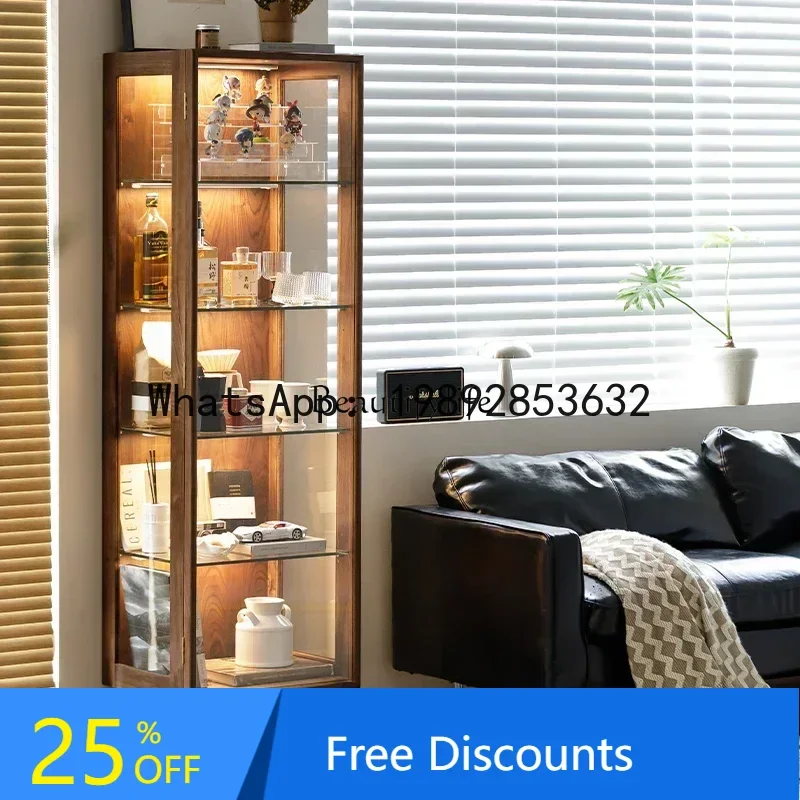 black walnut display cabinet full solid wood glass living room storage cabinet
black walnut display cabinet full solid wood glass living room storage cabinet