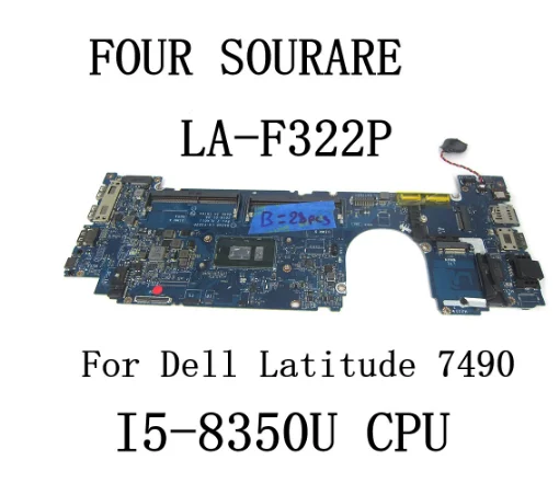 FOR Dell Latitude 7490 Laptop Motherboard with I5-8350U CPU DAZ40 LA-F322P CN-0T0VJ3 0T0VJ3 T0VJ3 Mainboard
FOR Dell Latitude 7490 Laptop Motherboard with I5-8350U CPU DAZ40 LA-F322P CN-0T0VJ3 0T0VJ3 T0VJ3 Mainboard