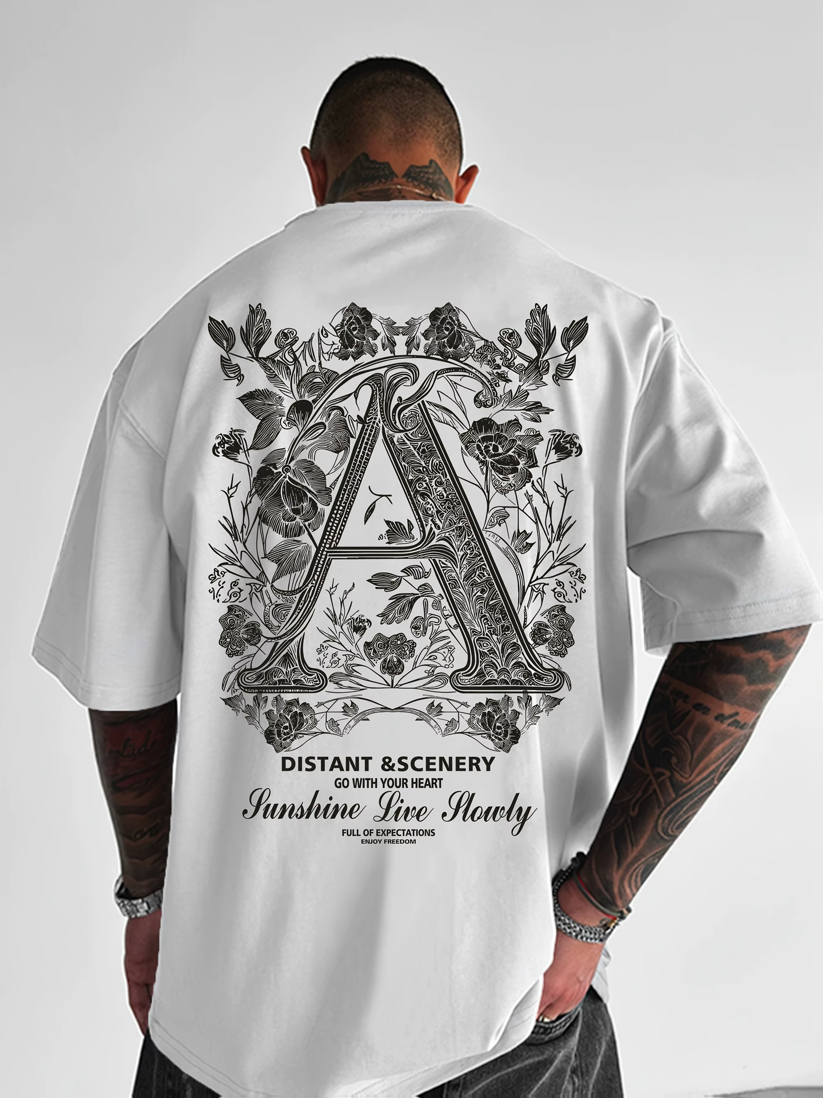 Y2K Floral Letter A Pattern Cotton Men's T-shirt Summer Breathable and Loose-fitting Casual Home Wear Fashionable Top
Y2K Floral Letter A Pattern Cotton Men's T-shirt Summer Breathable and Loose-fitting Casual Home Wear Fashionable Top