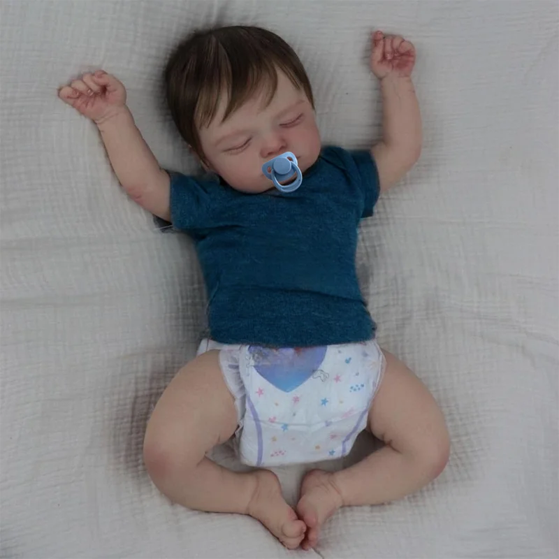 49cm Handmade Reborn Dolls Cute Reborn Sleeping Baby Doll Girl Rosalie with Hand-Rooted Brown Hair and Gift
49cm Handmade Reborn Dolls Cute Reborn Sleeping Baby Doll Girl Rosalie with Hand-Rooted Brown Hair and Gift