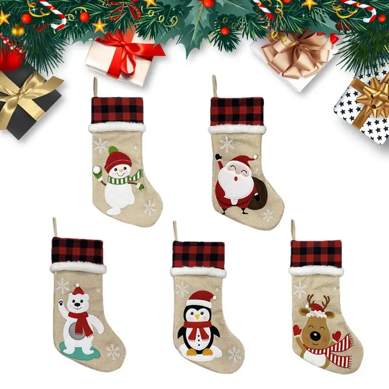 Christmas Stocking Decorations Gift Bag Cute Santa Snowman Elk Bear Hanging Candy Bag Socks festival Ornament for Tree Decor
Christmas Stocking Decorations Gift Bag Cute Santa Snowman Elk Bear Hanging Candy Bag Socks festival Ornament for Tree Decor