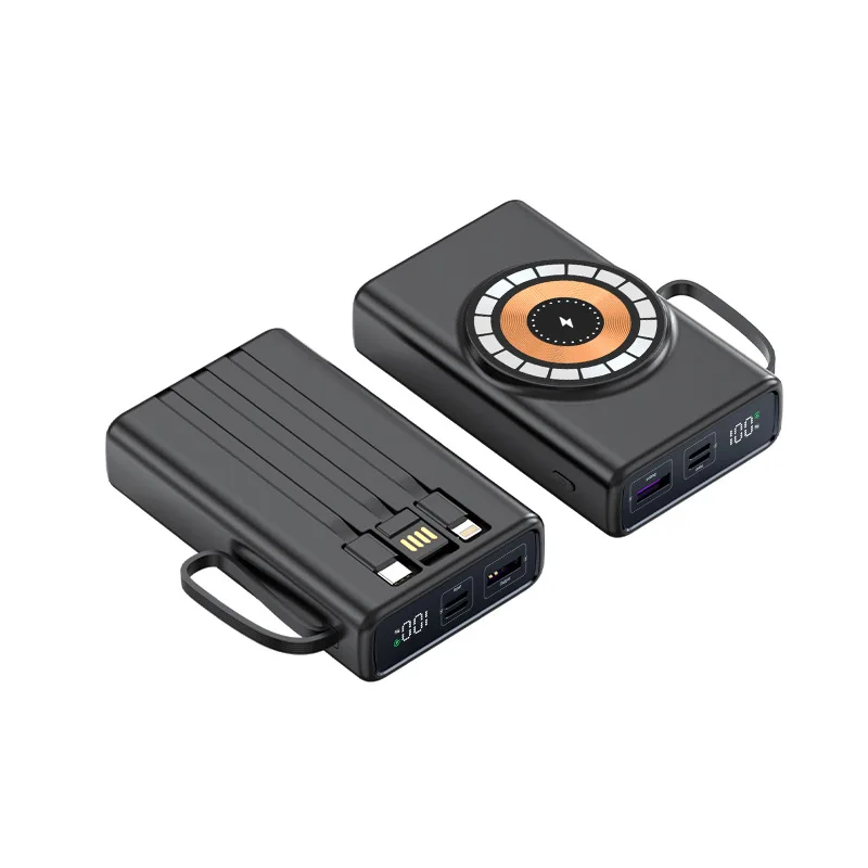 66W magnetic fast charging with its own cable, power bank 20000mAh large-capacity mobile power supply
66W magnetic fast charging with its own cable, power bank 20000mAh large-capacity mobile power supply