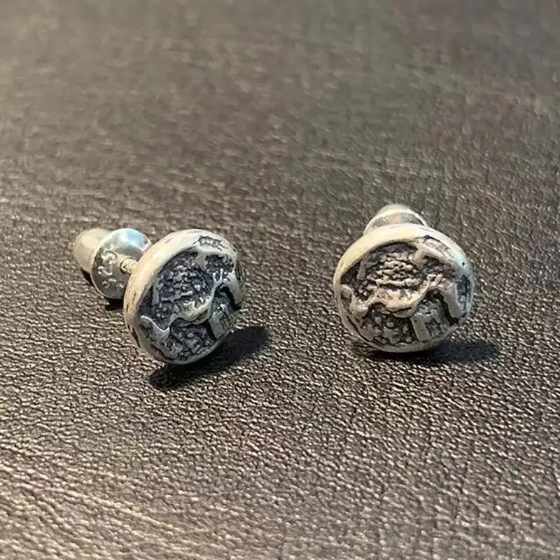 Vintage Round Shape Concave Convex Irregular Stud Earrings for Men Women's Unique Earrings Punk Hip Hop Ear Jewelry
Vintage Round Shape Concave Convex Irregular Stud Earrings for Men Women's Unique Earrings Punk Hip Hop Ear Jewelry