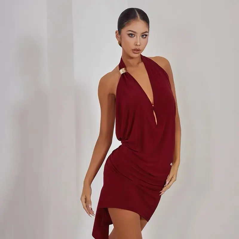 Adult Latin Dance Dress for Women Strappy Back Backless Dancing Skirt Clothing Samba Cha Cha Training Stage Performance Costume
Adult Latin Dance Dress for Women Strappy Back Backless Dancing Skirt Clothing Samba Cha Cha Training Stage Performance Costume