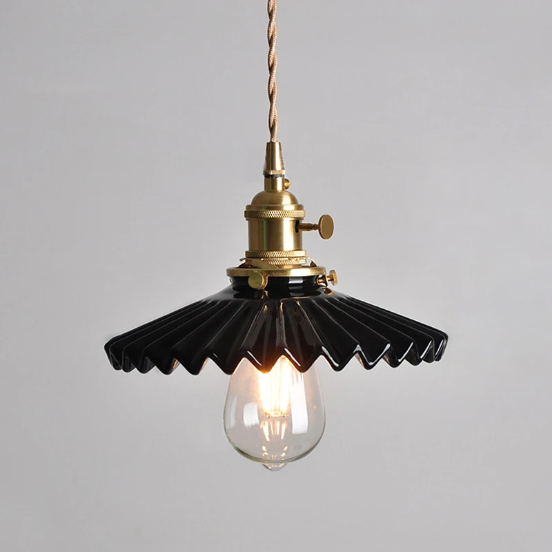 Retro Ceramic Pendant Light Black White Vintage Hanging Lamp with Brass Socket and On/Off Switch for Kitchen Dining Room Bar
Retro Ceramic Pendant Light Black White Vintage Hanging Lamp with Brass Socket and On/Off Switch for Kitchen Dining Room Bar