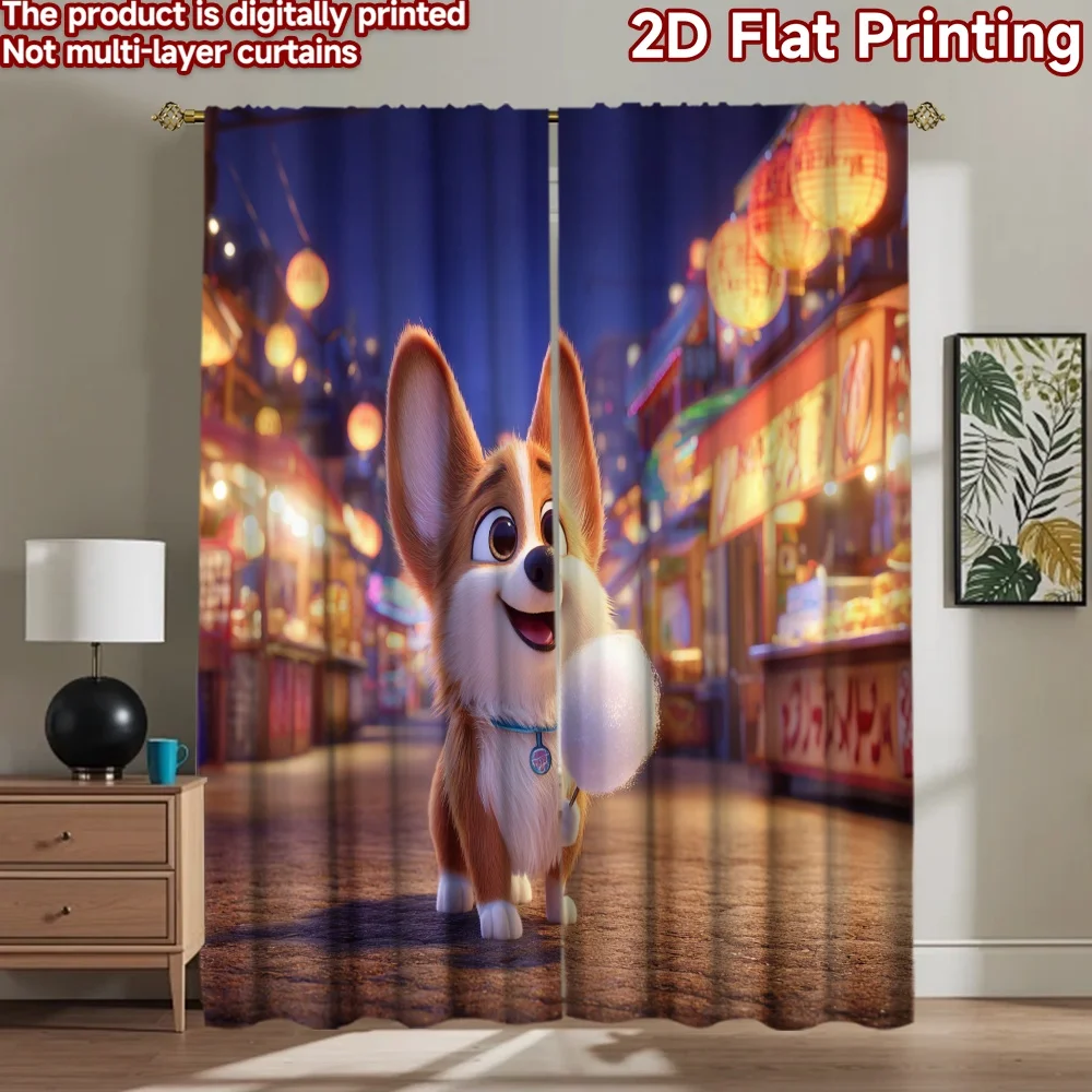 2D flat printing 2pcs Party Curtains Corgi Mascot Carnival Night Market Digital Printed Polyester Drapes Seasonal Party &
2D flat printing 2pcs Party Curtains Corgi Mascot Carnival Night Market Digital Printed Polyester Drapes Seasonal Party &